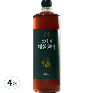 소다미 매실원액, 1L, 4개