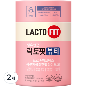 종근당건강 락토핏 생유산균 뷰티 60개입, 120g, 2개