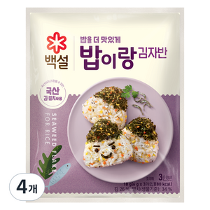 백설 밥이랑 김자반, 18g, 4개