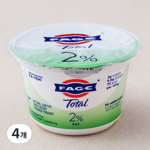 파예 저지방 그릭 요거트 플레인 2%, 150g, 4개