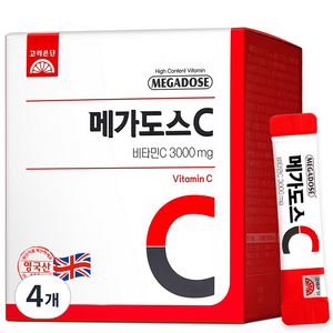 메가도스 비타민C 3000mg, 60회분, 180g, 4개