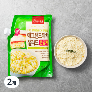 쉐프엠 에그샌드위치샐러드 콘감자, 1kg, 2개