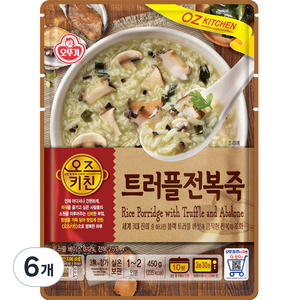 오뚜기 오즈키친 트러플 전복죽, 450g, 6개