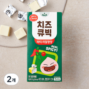 서울우유 치즈큐빅 파티 리얼청양, 87g, 2개