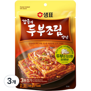 샘표 강릉식 두부조림 양념, 3개, 140g