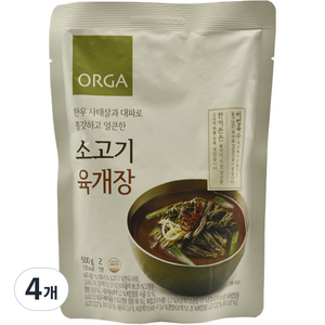 올가홀푸드 소고기 육개장, 4개, 500g