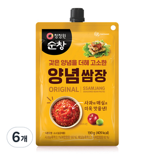 대상 청정원 순창 양념쌈장, 190g, 6개