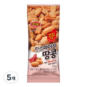 머거본 핫스파이시 땅콩, 25g, 5개