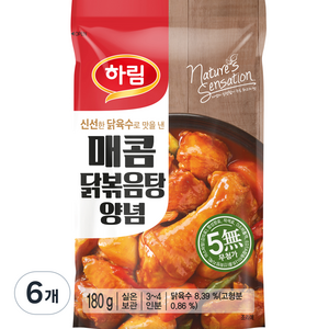 하림 매콤 닭볶음탕 양념, 180g, 6개