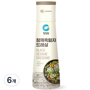 청정원 참깨 흑임자 드레싱, 300g, 6개