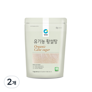 청정원 유기농 황설탕, 1kg, 2개