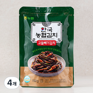 농협 한국농협김치 고들빼기김치, 150g, 4개