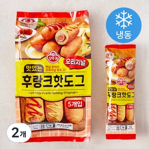 오뚜기 맛있는 후랑크 핫도그 오리지널 5개입 (냉동), 375g, 2개