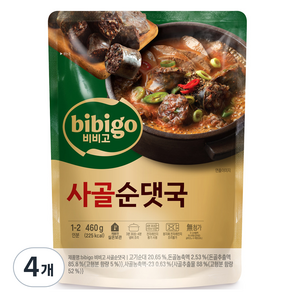 비비고 사골순댓국, 460g, 4개