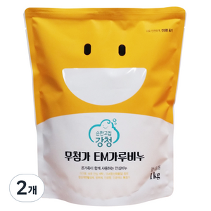 순한고집강청 무첨가 EM 세탁용 가루비누, 1kg, 2개