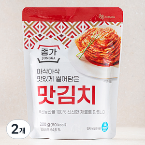 대상 종가 맛김치 파우치, 200g, 2개