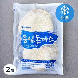 등심 돈까스 10개입 (냉동), 1.35kg, 2개