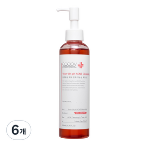 쿠피 연어 PH 아크네 클렌징 젤, 200ml, 6개