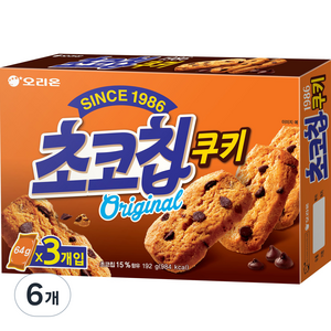 오리온 초코칩쿠키, 6개, 192g