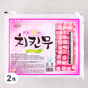 싱그람 비트 컬러 치킨무, 2개, 3kg