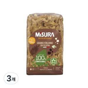 MISURA 통밀 푸질리 파스타, 500g, 3개