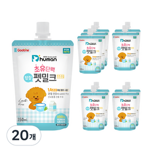 듀먼 반려동물 초유단백 챱챱 펫밀크 튼튼관절, 우유, 150ml, 20개