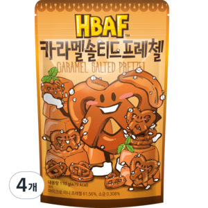 바프 카라멜솔티드 프레첼, 110g, 4개