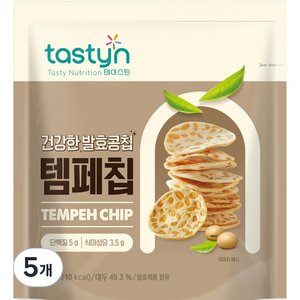 테이스틴 템페칩 스낵, 40g, 5개