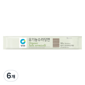 청정원 유기농 수라당면, 6개, 100g