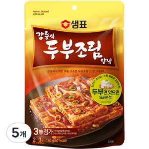 샘표 강릉식 두부조림 양념, 140g, 5개