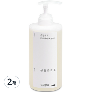 생활공작소 주방세제 자몽향, 750ml, 2개