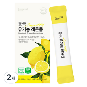 동국헬스케어 유기농 레몬즙 스틱 14p, 280g, 2개