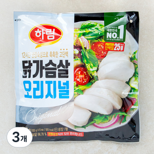 하림 닭가슴살 오리지널, 800g, 3개