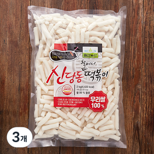 칠갑농산 신당동 할머니 떡볶이떡, 2kg, 3개