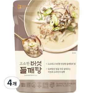 아워홈 고소한 버섯 들깨탕, 400g, 4개