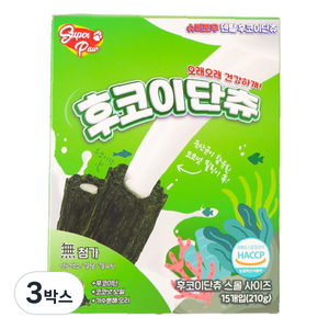 슈퍼포우 강아지 후코이단츄 덴탈껌, 후코이단, 210g, 3개