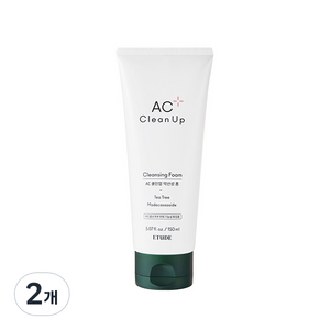 에뛰드 AC 클린업 약산성 폼, 150ml, 2개