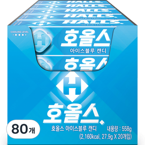 호올스 아이스블루 캔디, 27.9g, 80개