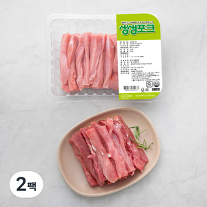 생생포크 한돈 안심 탕수육용 (냉장), 400g, 2팩