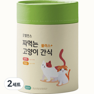 굿밸런스 고양이 짜먹는 간식 플러스 60p, 혼합맛(연어/치킨), 12g, 2세트