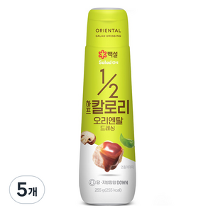 백설 하프칼로리 오리엔탈 드레싱, 255g, 5개