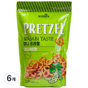 삼진 미니 프레첼 와사비맛, 300g, 6개