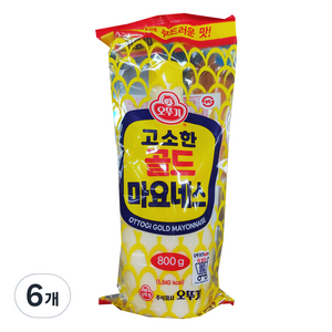 오뚜기 고소한 골드 마요네즈, 800g, 6개