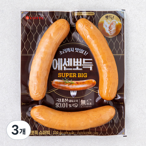 롯데제과 에센뽀득 슈퍼빅, 330g, 3개