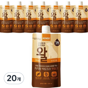 펫쿠르트 강아지 건강하개 프로젝트 왈 펫 분유, 장건강/유산균, 100ml, 20개