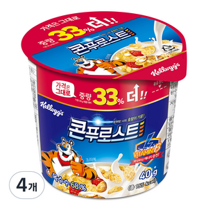 콘푸로스트 컵 시리얼, 40g, 4개