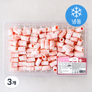 푸드랩플러스 스페인산 돌돌말이 무연골 대패 삼겹살 (냉동), 1kg, 3개