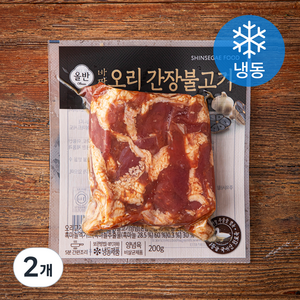 올반 바짝 오리 간장불고기 (냉동), 200g, 2개