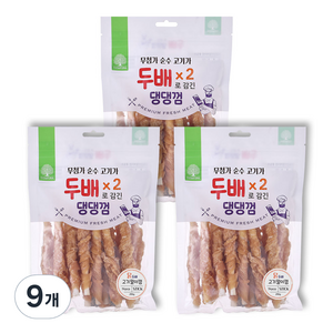 더내추럴 강아지 두배 댕댕 치킨껌 스틱 15g x 14p, 치킨맛, 210g, 9개