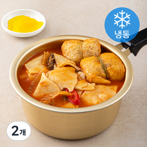 부산깡통시장 유부주머니 김치수제비전골 (냉동), 470g, 2개